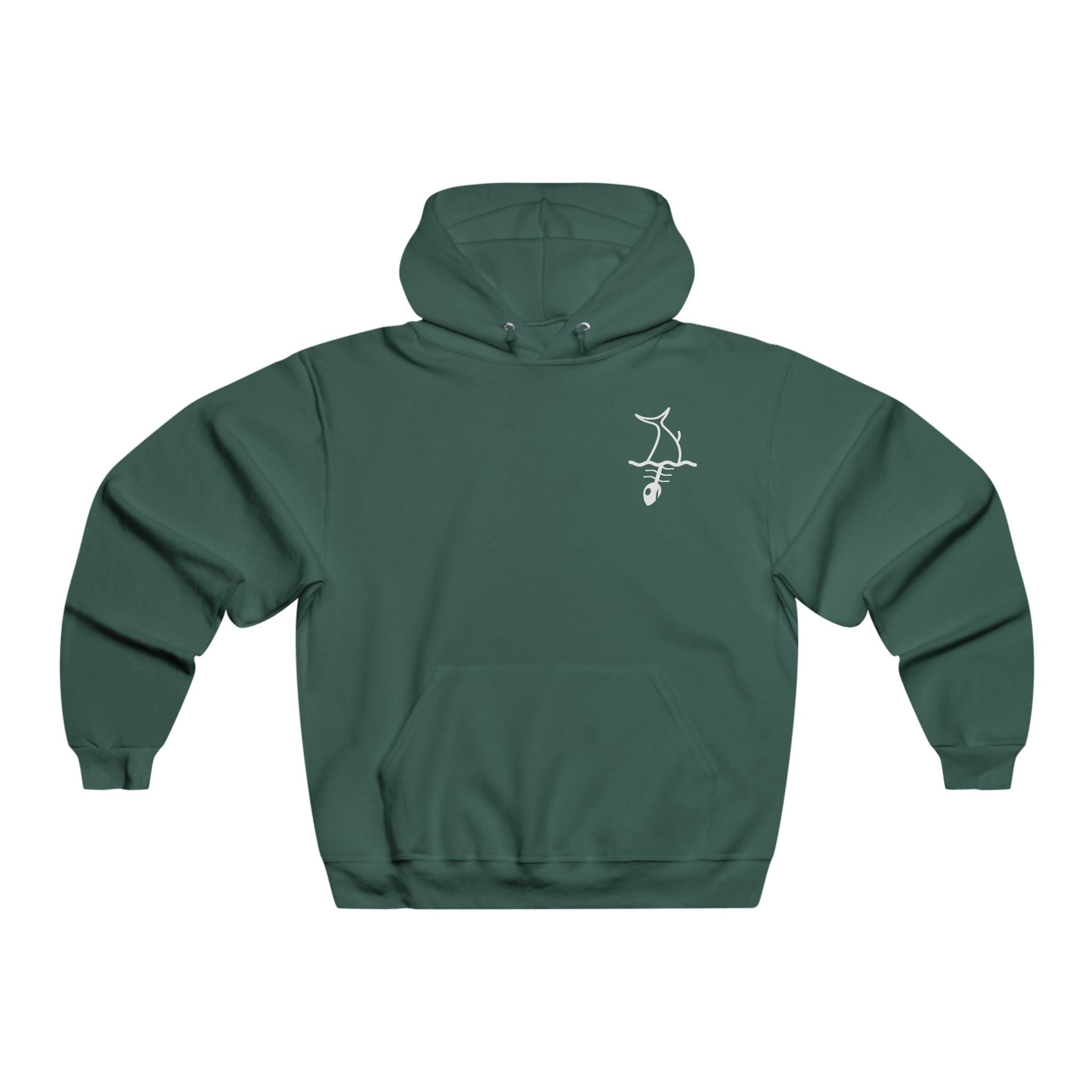 Minimalist Rock Climber Hoodie — Chalk Line Graphic Chest Print