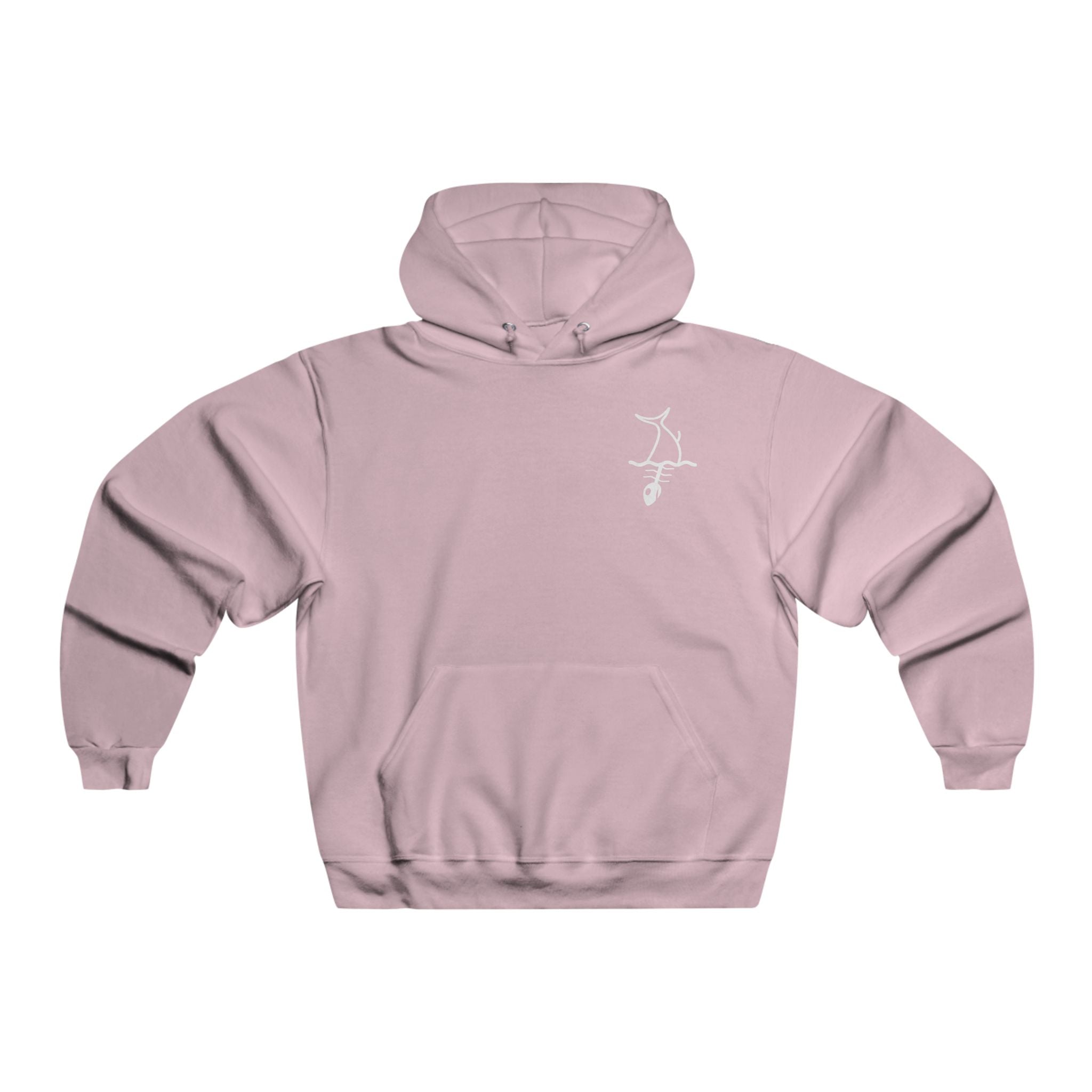 Minimalist Rock Climber Hoodie — Chalk Line Graphic Chest Print