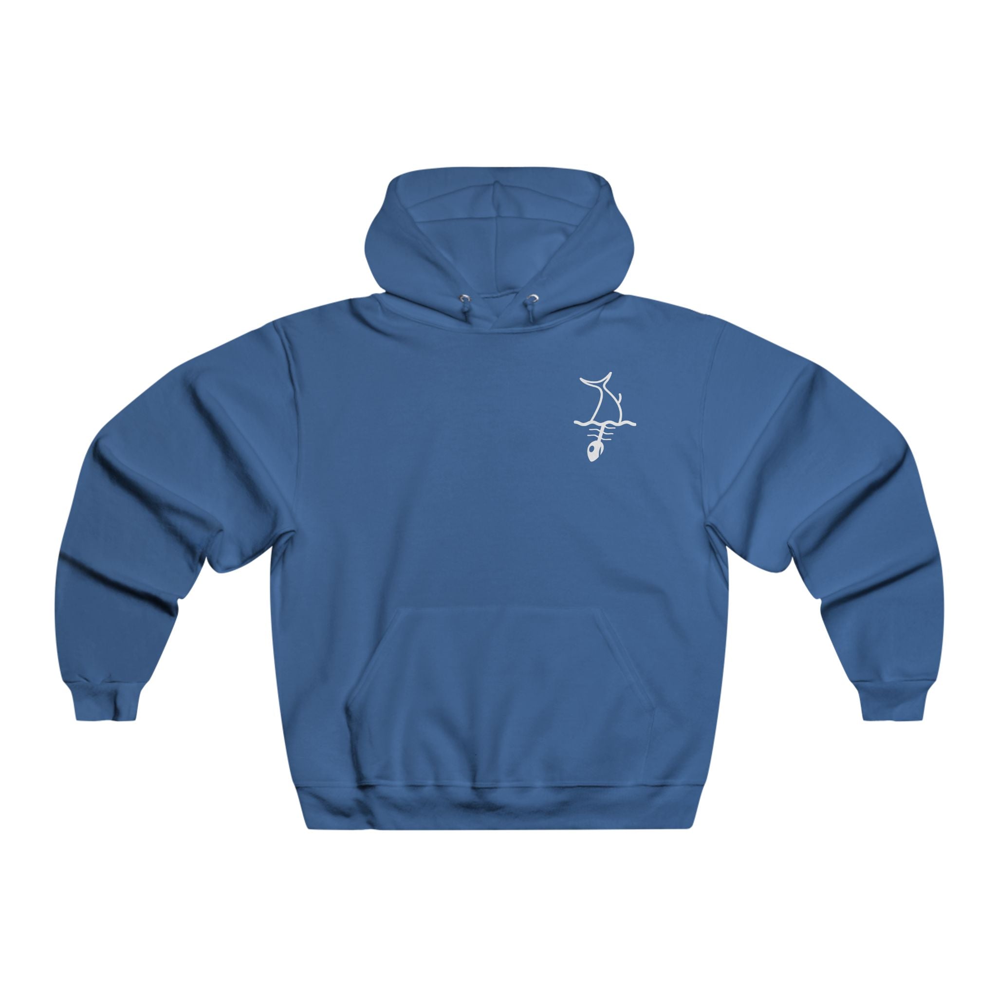 Minimalist Rock Climber Hoodie — Chalk Line Graphic Chest Print